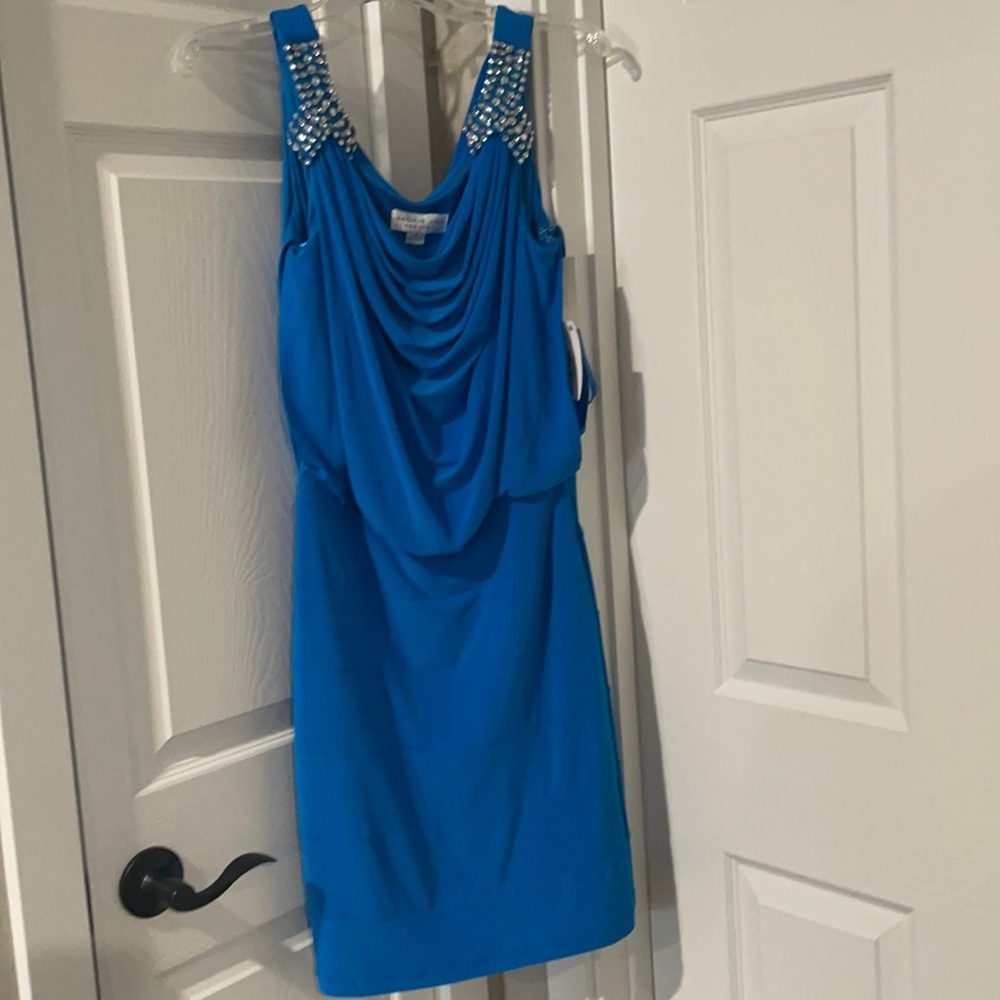 Blue and rhinestone dress. New and gorgeous